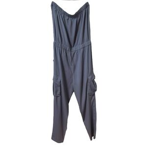 Rachel Roy Sleeveless Jumpsuit Relaxed Fit Jumper Womens Size 4 Blue Grey